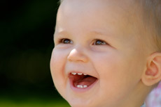 Baby with baby teeth picture